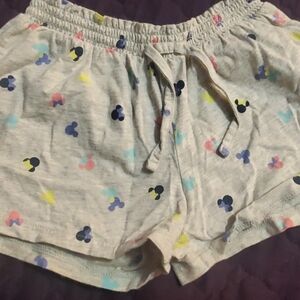 Gap Kids-Disney Gray and Blue Athletic Shorts with Mickey Mouse Design